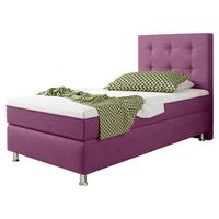 Boxspringbett 90x200 cm Köln Plus - Pink/Silberfarben, KONVENTIONELL, Textil (90/115/210cm) - MID.YOU