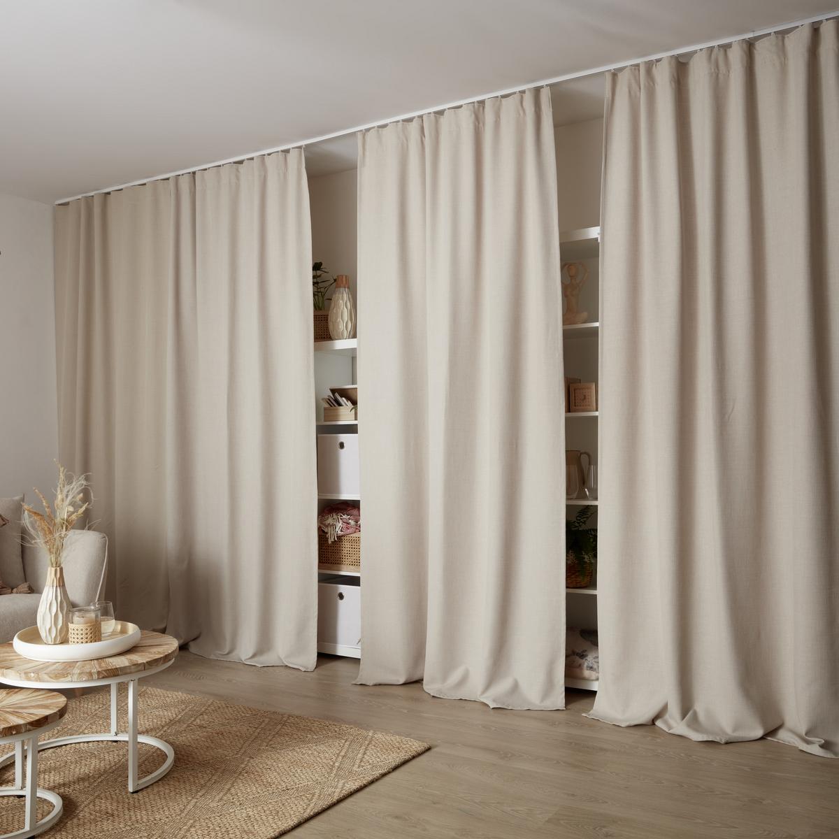 HOTOVÝ ZÁVES Leo, 135/255cm, piesková - piesková, textil (135/255cm) - Premium Living