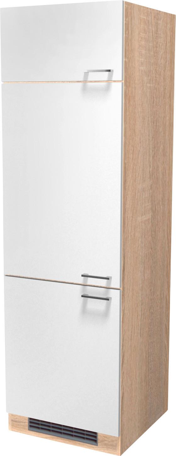 Skříňka Na Spotřebiče Samoa Git60 - bílá/barvy dubu, Konvenční, kompozitní dřevo/plast (60/200/57cm)