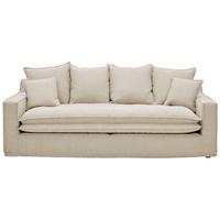 3-sitzer-sofa Beige Bouclé - Beige/Schwarz, Trend, Textil (227/92/105cm) - Livetastic