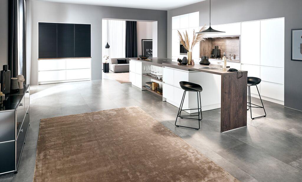Einbauküche Ip3150 Frei Planbar Modernes Design - Eichefarben/Weiß, MODERN, Holzwerkstoff - Impuls