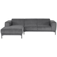Ecksofa Erno Grau S: 262 cm - Schwarz/Grau, Design, Textil (262/183cm) - MID.YOU
