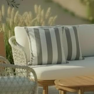 VENKOVNÍ POLŠTÁŘ MAGDA - krémová, Moderní, textil (45/8/45cm) - Bessagi Garden