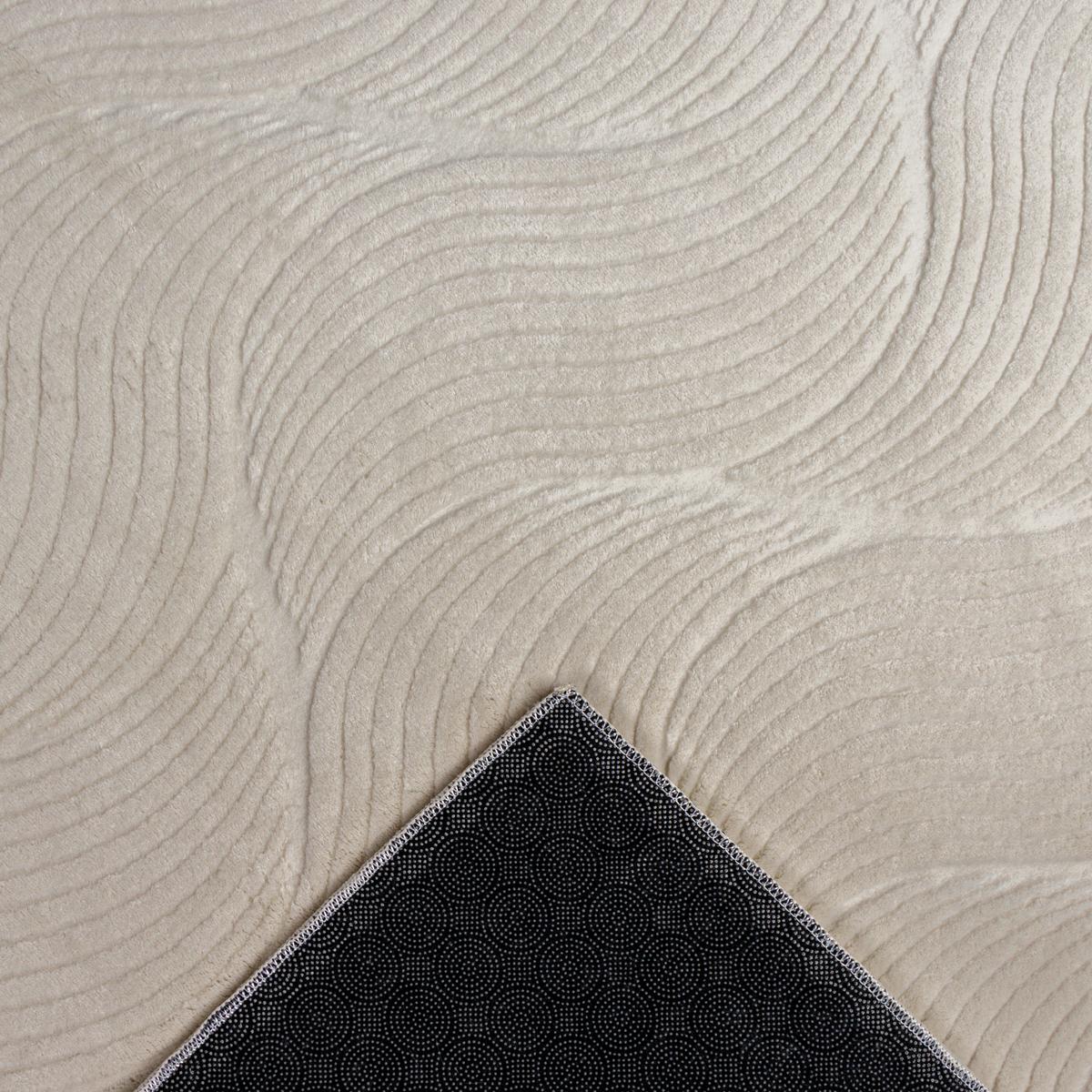 Webteppich Stilo - Creme, KONVENTIONELL, Textil (80/150cm)