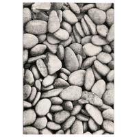 Webteppich Stony Island Grau 120x170 cm - Silberfarben/Schwarz, Design, Textil (120/170cm) - WECON HOME