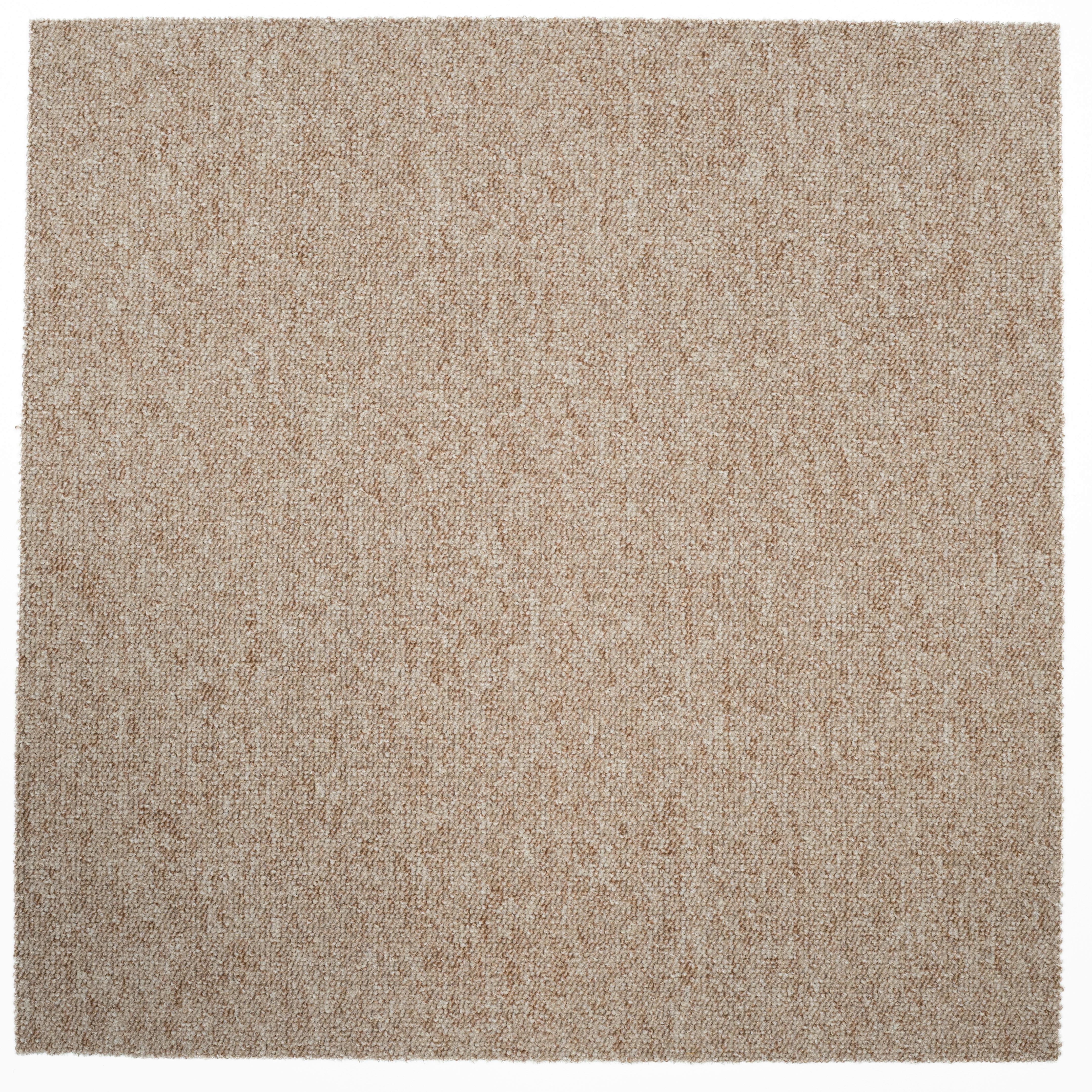 Teppichfliese Beige Mustang 50x50 cm Florhöhe 3 mm - Beige, Basics, Textil (50/50cm)