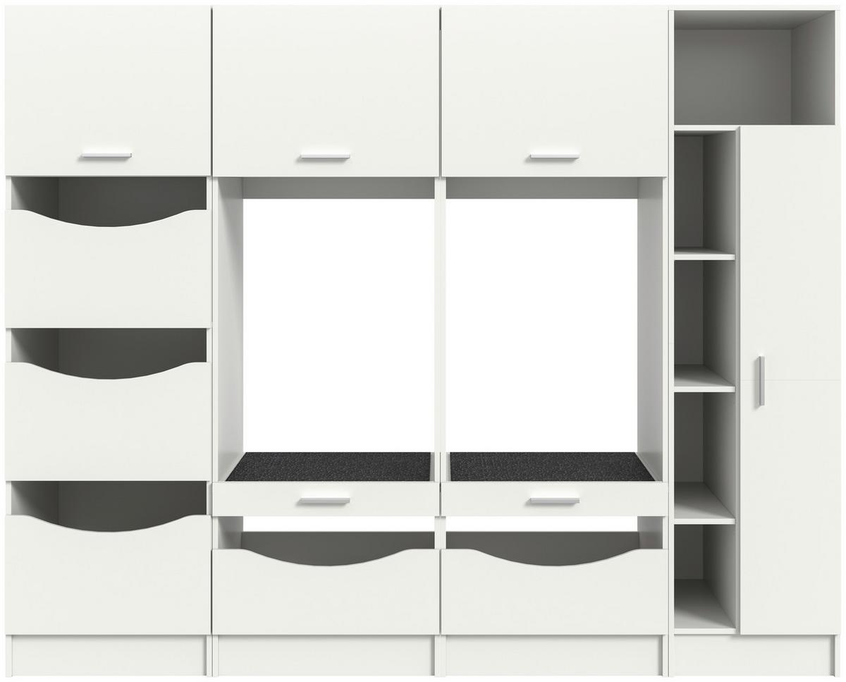 Prádelna Free bílá - bílá, Basics, kompozitní dřevo (233/195/68cm) - MID.YOU