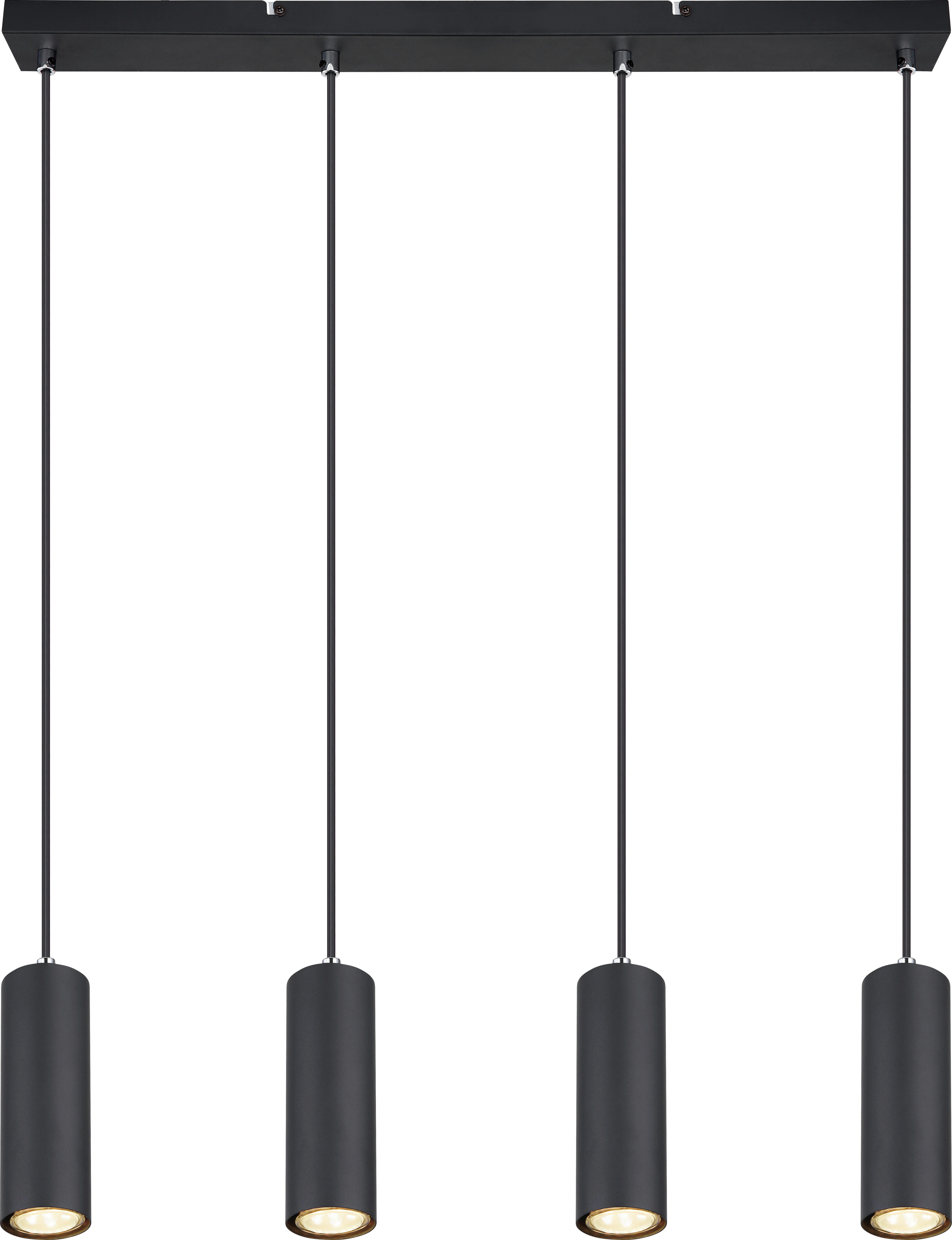 Závesné svietidlo Witmo,V: 120cm, čierna - čierna, Modern, kov (65/6/120cm) - Modern Living
