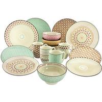 Kombiservice Mandala Keramik 4 Personen Geschirr Set - Multicolor, Basics, Keramik - Creatable
