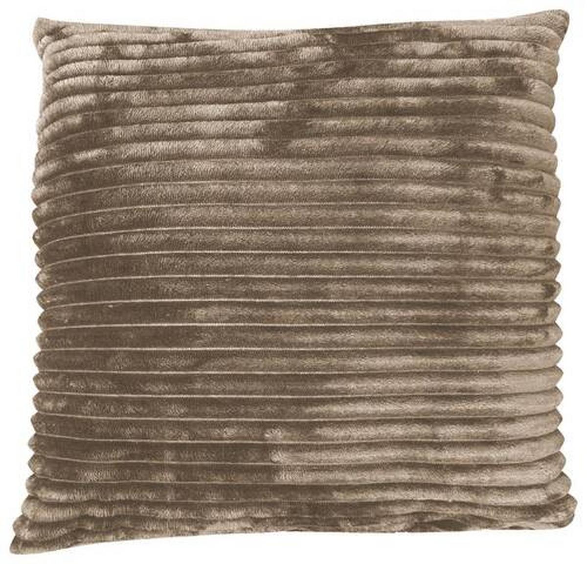 Zierkissen Sina 45x45 cm Polyester Taupe mit Zipp - Taupe, MODERN, Textil (45/45cm) - Luca Bessoni