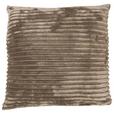 Zierkissen Sina 45x45 cm Polyester Taupe mit Zipp - Taupe, MODERN, Textil (45/45cm) - Luca Bessoni