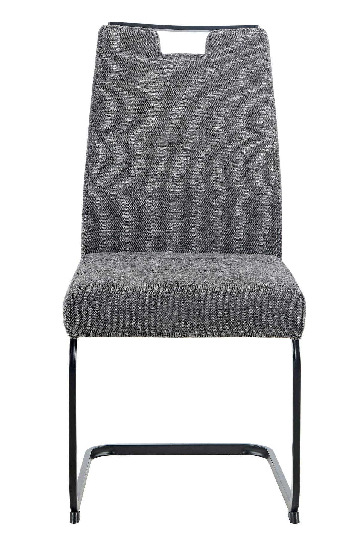 SCHWINGSTUHL KERSTIN II S - Anthrazit/Schwarz, MODERN, Textil/Metall (47/100/64cm) - P & B