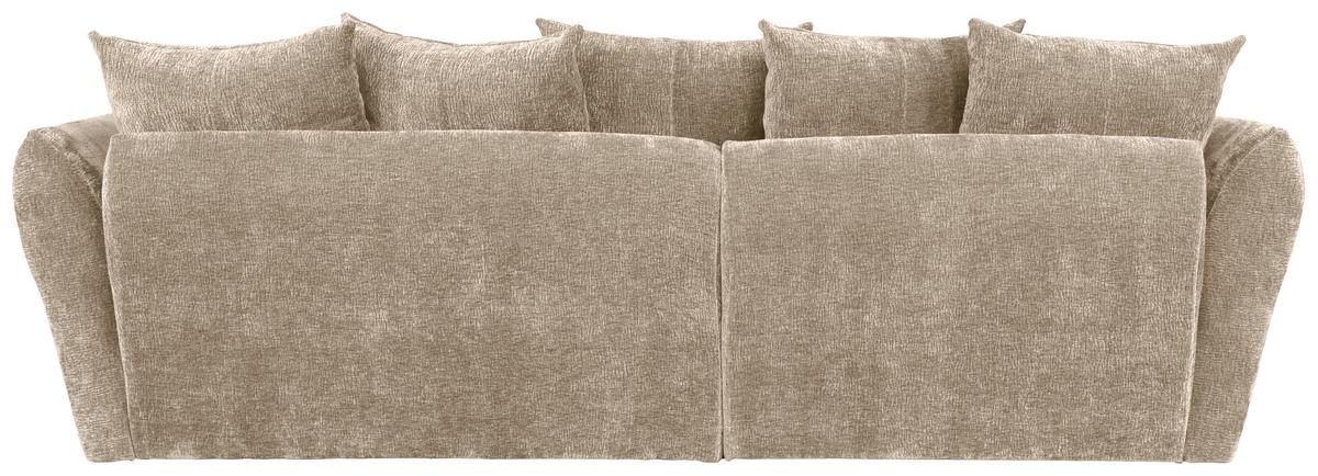 Univerzálna sedačka CAMMELLIO, sivohnedá ženilka, 7 vankúšov - čierna/taupe, Modern, textil (296/75-95/189cm) - Mömax
