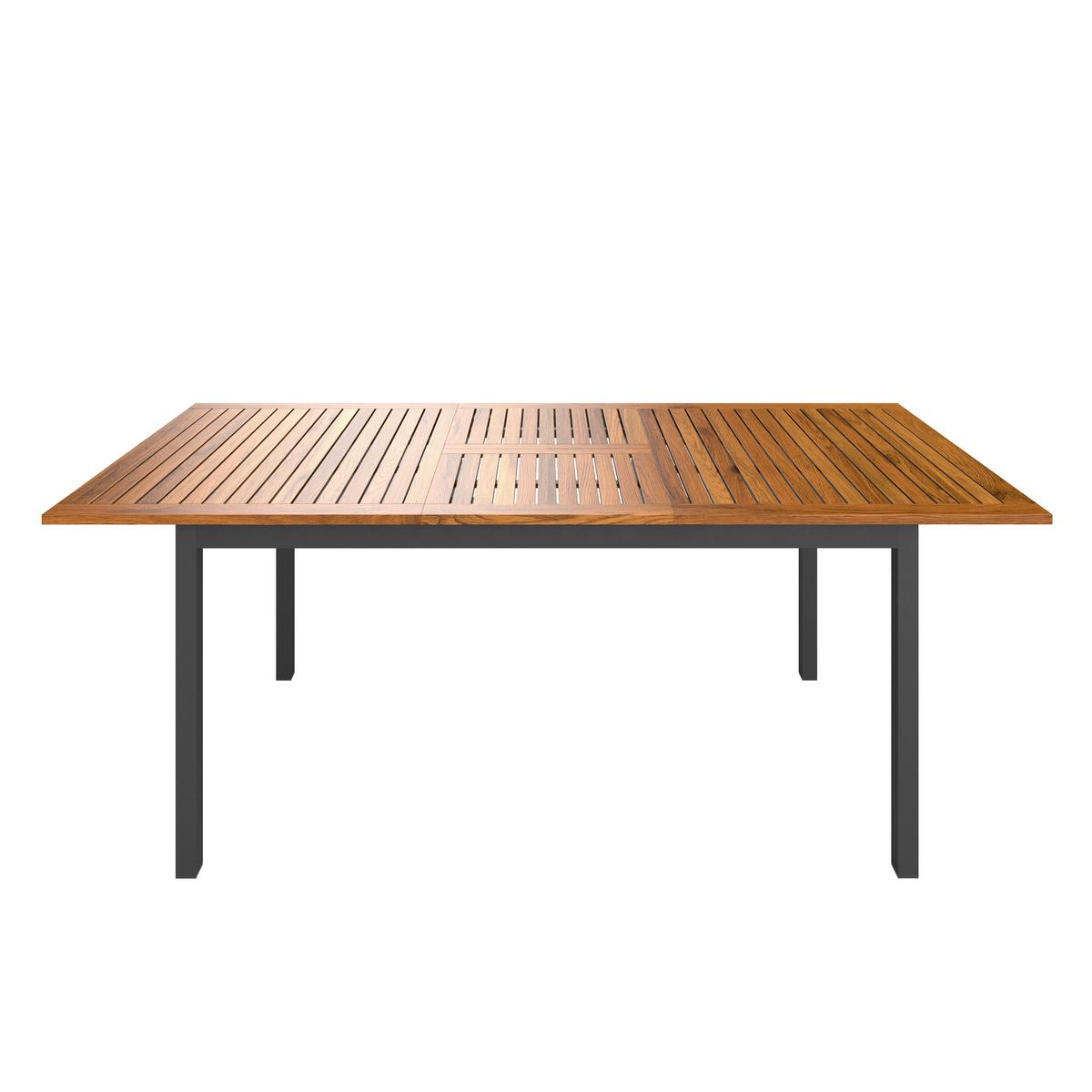 ZAHRADNÍ STŮL KOS - šedá, Natur, kov/dřevo (150-200/75/90cm) - Mömax