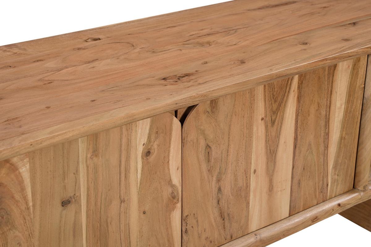 Lowboard Akazie B: 145cm - Naturfarben, Design, Holz (145/60/40cm) - MID.YOU