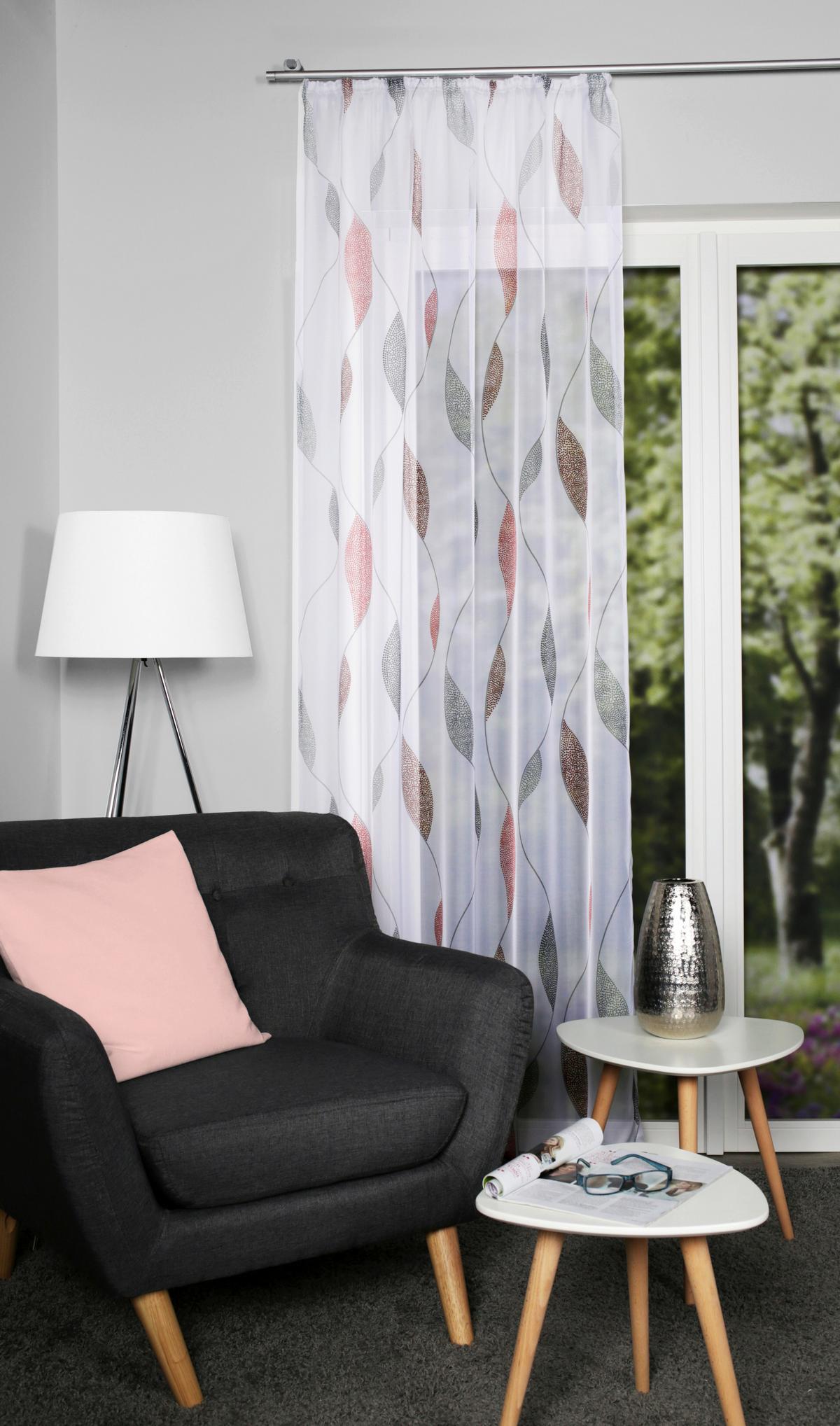 HOTOVÝ ZÁVES PAOLO - červená, Konventionell, textil (140/225cm) - Schmidt W. Gmbh