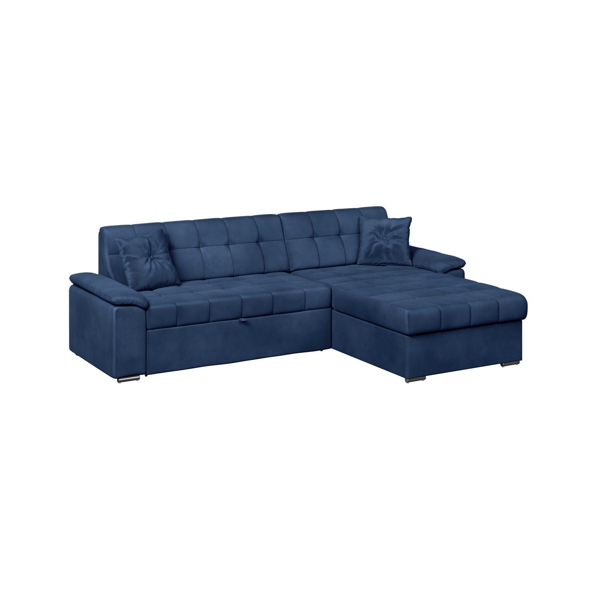 Ecksofa Bali blau, 208x120cm - Blau, Trend, Textil (257/167cm) - Livetastic