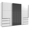 Schwebetürenschrank Mit Laden B: 300 Cm Level Grau/weiß - Weiß/Grau, MODERN, Holzwerkstoff (300/216/65cm) - MID.YOU