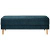 Hocker Freda Mit Stauraum Velours Blau H: 48 Cm - Blau/Naturfarben, MODERN, Textil (135/48/57cm) - Max Winzer