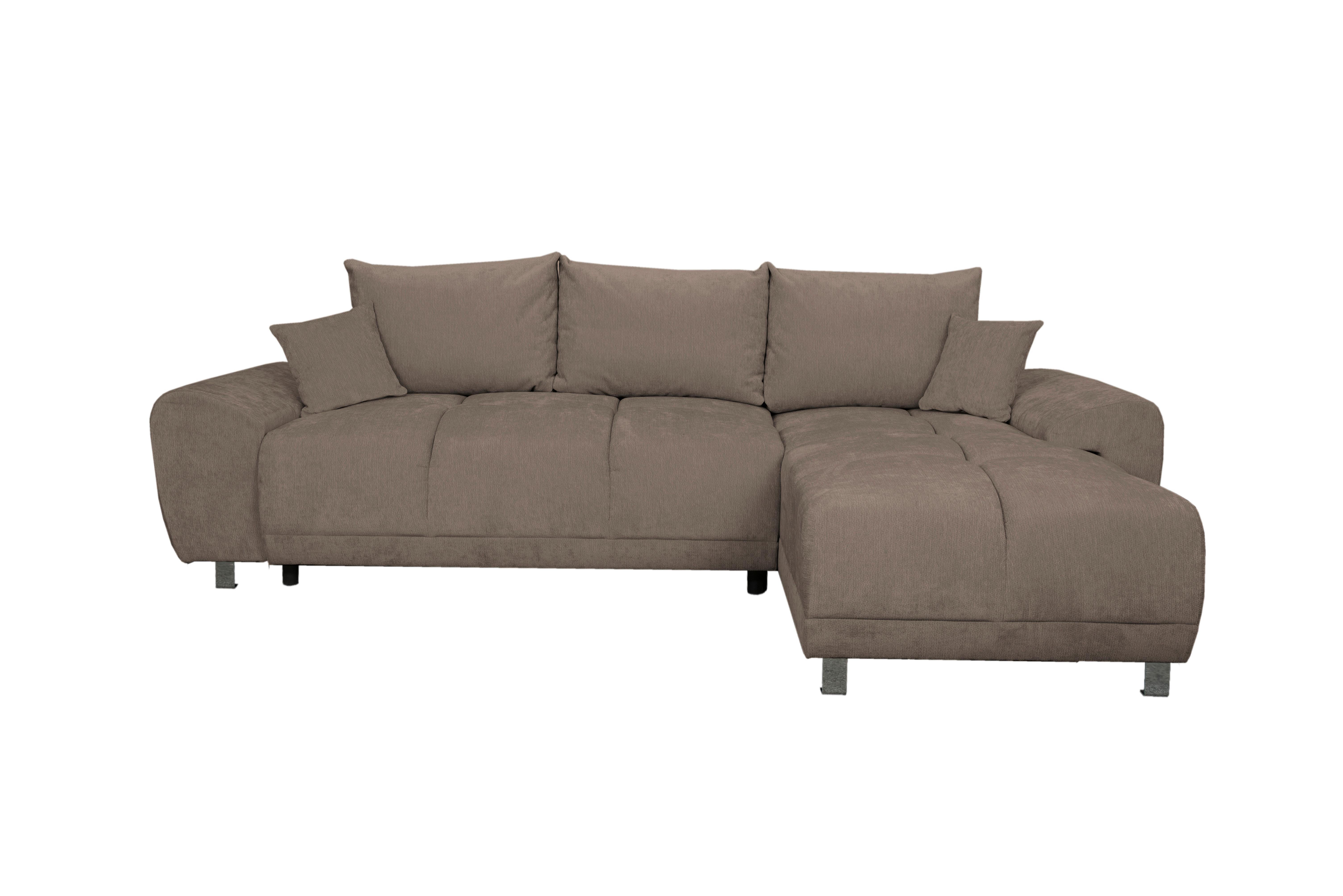 ECKSCHLAFSOFA Ramon, Taupe S: 296x182 cm
