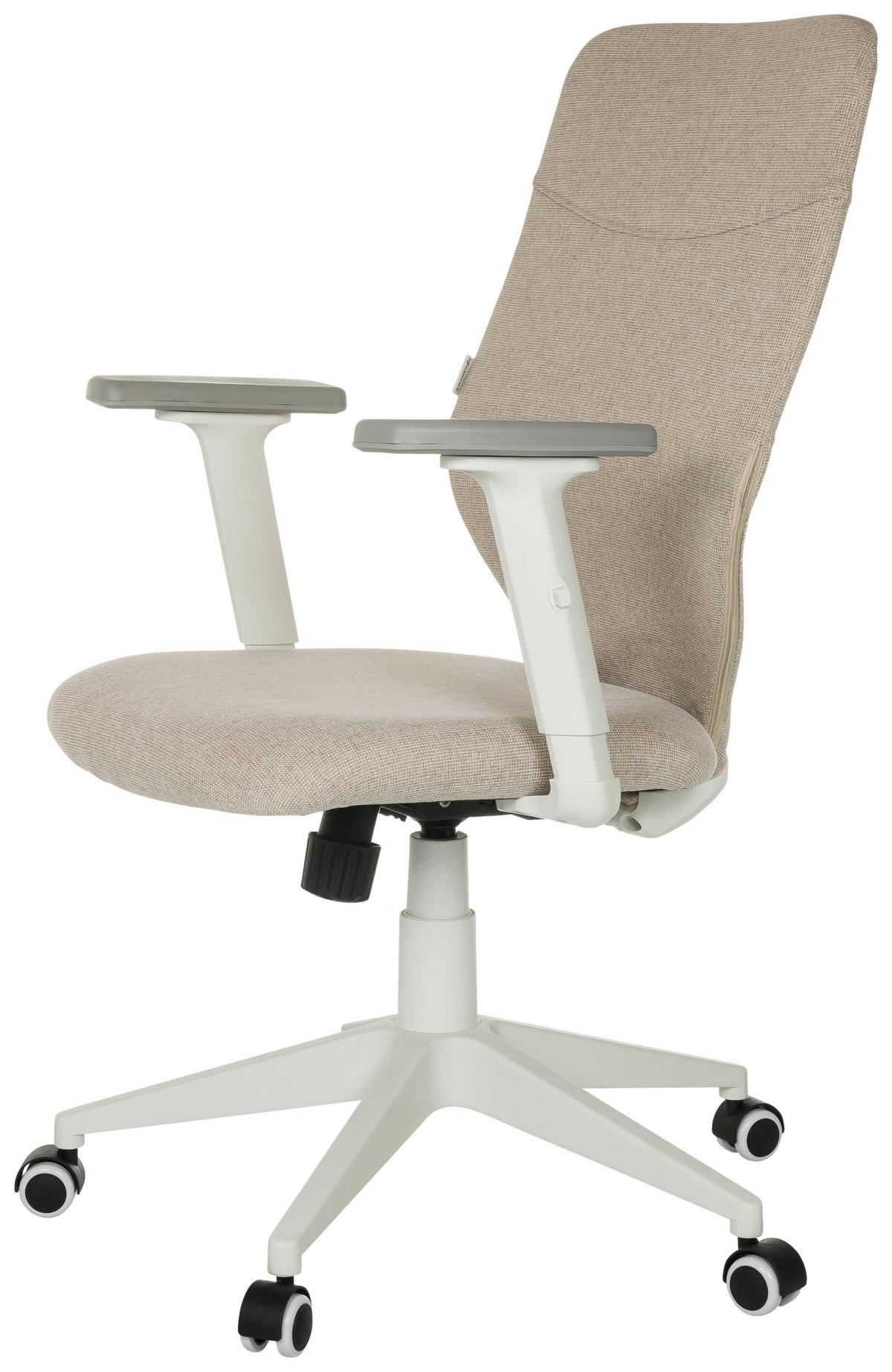 Drehstuhl Cossio II Beige B: 70 cm - Beige/Weiß, MODERN, Kunststoff/Textil (70/115/70cm) - MID.YOU