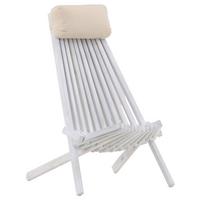 Strandsessel Wetterfest Asta Holz - Weiß, KONVENTIONELL, Holz (57/79/73cm) - Gardenson
