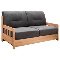 Schlafsofa Camino - Dunkelbraun/Kieferfarben, KONVENTIONELL, Holz/Textil (154/88/90cm) - Livetastic
