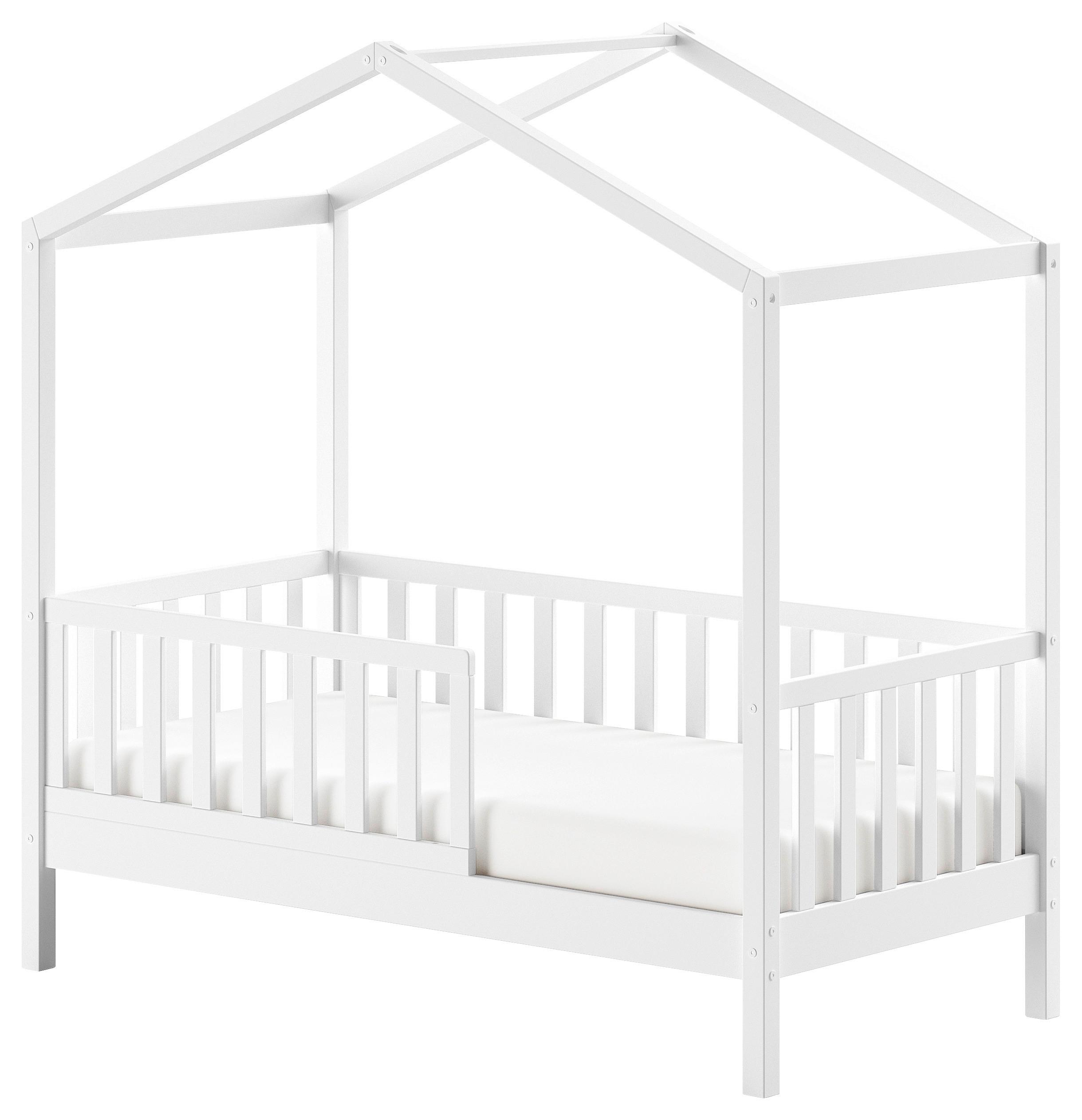 Hausbett Junior - Weiß, MODERN, Holz (70/140cm) - MID.YOU