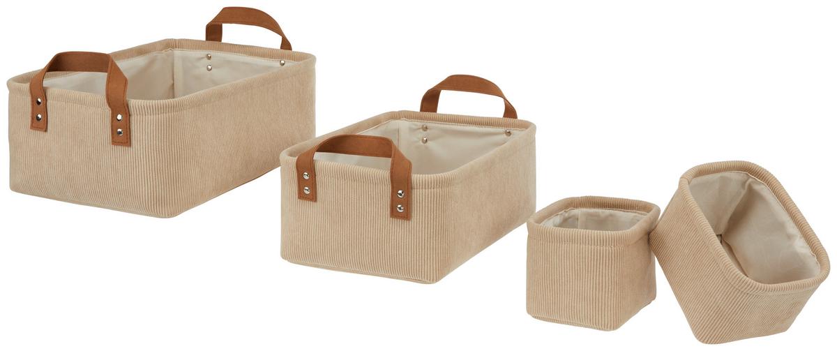Korb Krisi - S - Beige, Basics, Kunststoff/Textil (18/13/12cm) - James Wood