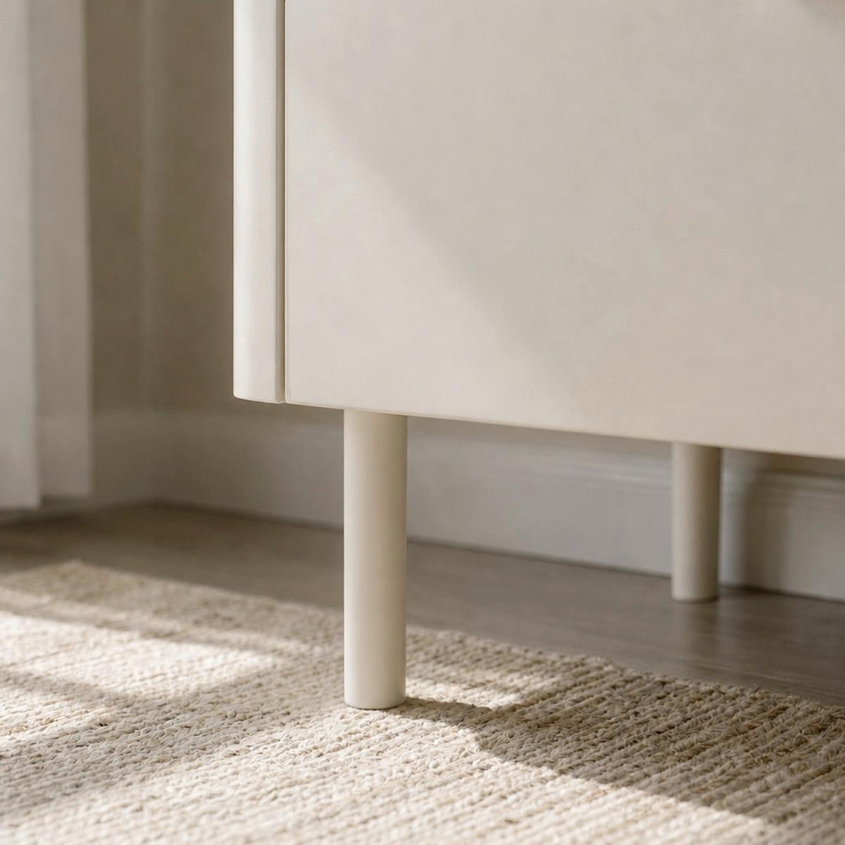 Komoda v kašmírovej farbe MDF/Práškovaný kov - kašmírová, Modern, kov/kompozitné drevo (80/85/40cm) - Bessagi Home