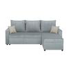 Ecksofa Star Mintgrün S: 228x147 cm - Creme/Schwarz, Design, Holzwerkstoff/Textil (228/147cm) - P & B