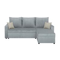 Ecksofa Star Mintgrün S: 228x147 cm - Creme/Schwarz, Design, Holzwerkstoff/Textil (228/147cm) - P & B