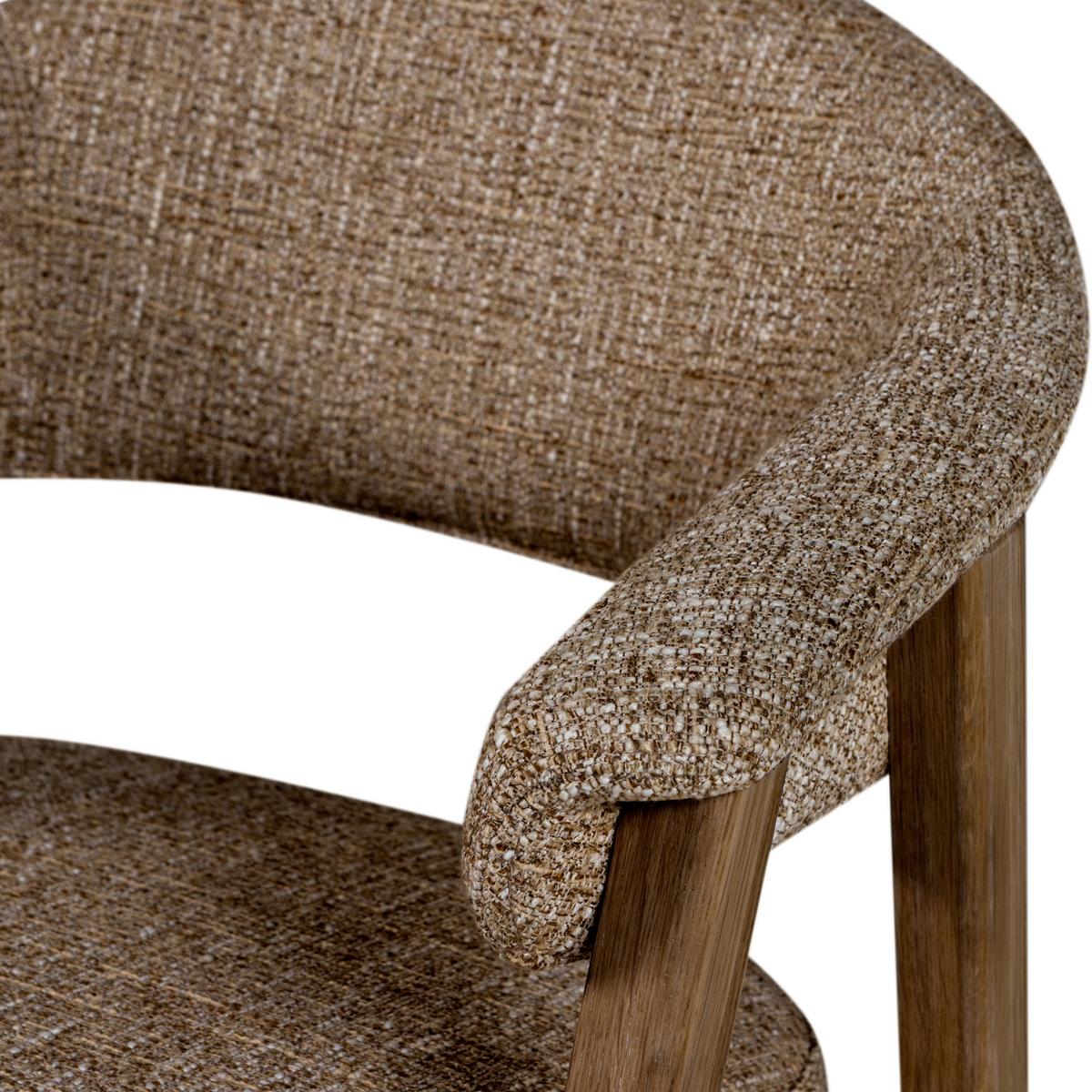 ARMLEHNSTUHL-SET Tunar Braun 2-teilig - Braun, MODERN, Holz/Textil (60/77/60cm) - Livetastic