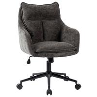 Drehstuhl Siena Grau B: 58 cm - Schwarz/Grau, MODERN, Kunststoff/Textil (58/85-93/58cm) - MID.YOU