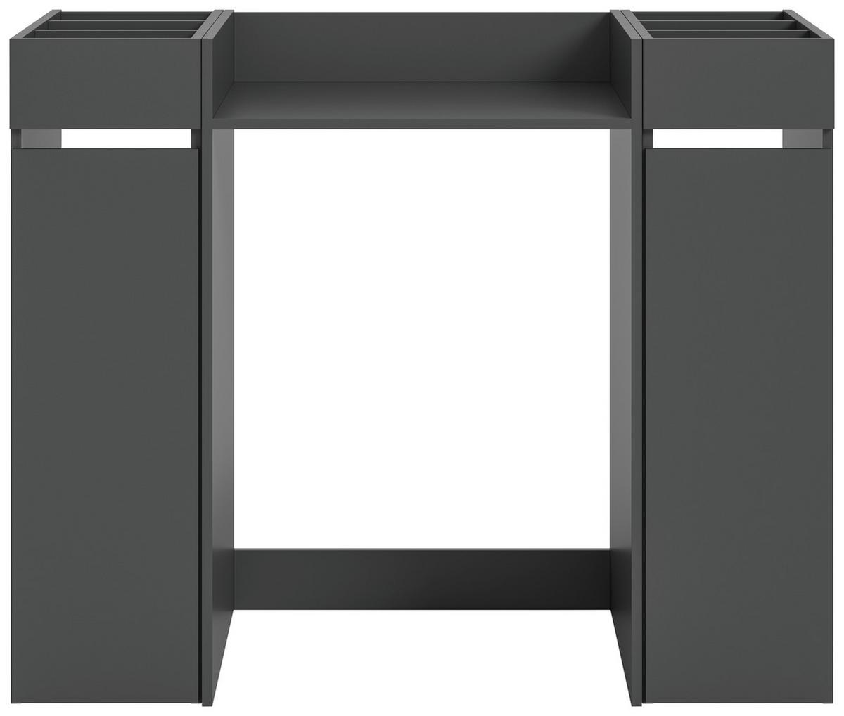 Waschmaschinenschrank Free Anthrazit B: 124cm - Anthrazit/Schwarz, Basics, Holzwerkstoff (124/101/60cm) - MID.YOU