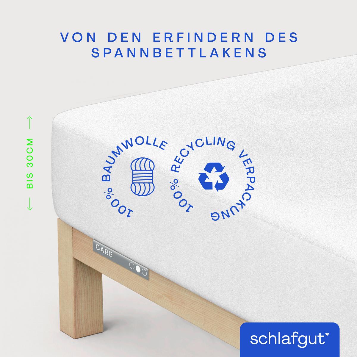 Matratzenauflage Baselayer Comfort Molton - Weiß, Basics, Textil (200/200cm) - Schlafgut