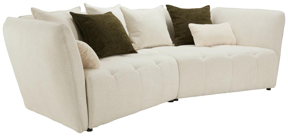 Veľká pohovka SOFI, krémová - čierna/krémová, Modern, textil (294/93/152cm) - Premium Living