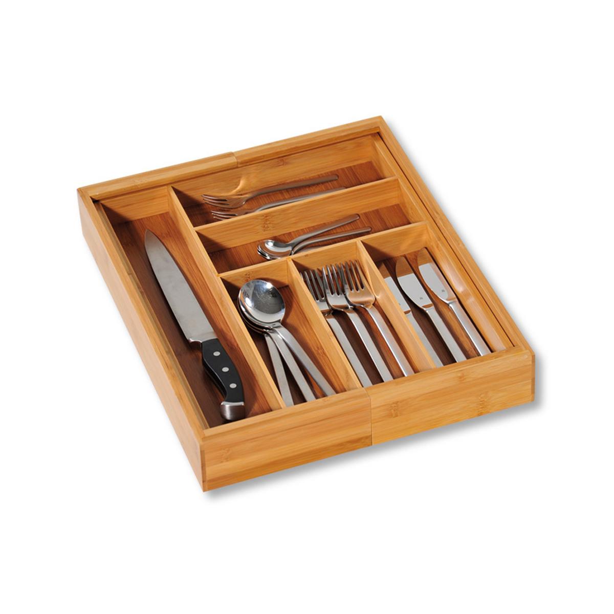 Besteckbox Aus Bambus Mit 8 Fächern, 35x43 cm - Naturfarben, Basics, Holz (35/43/6cm) - Kesper