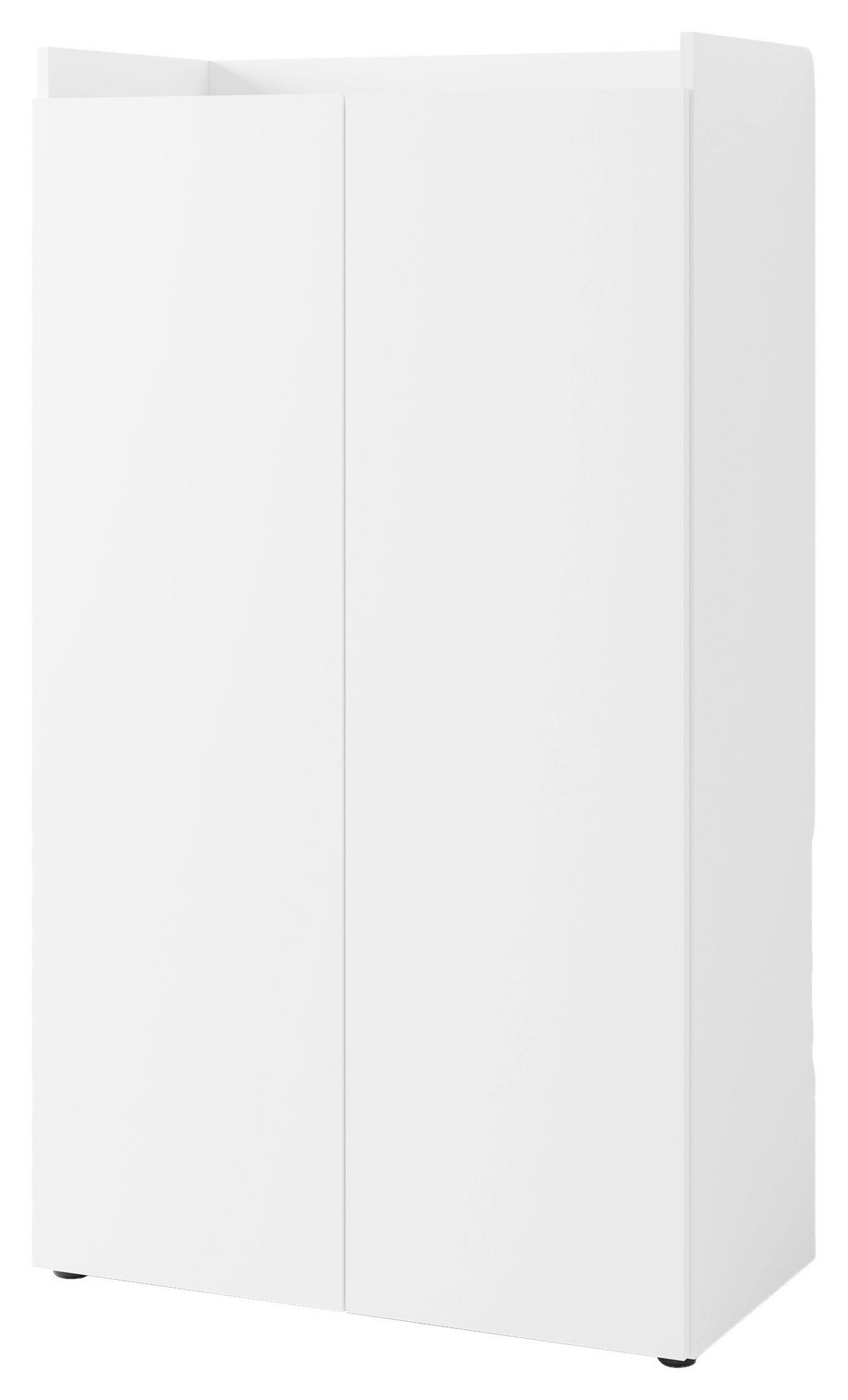 Sekretär Janne B: 80 cm Weiß inkl. Stauraum, Tastaturauszug - Schwarz/Weiß, Design, Holzwerkstoff (80/141/40cm) - MID.YOU