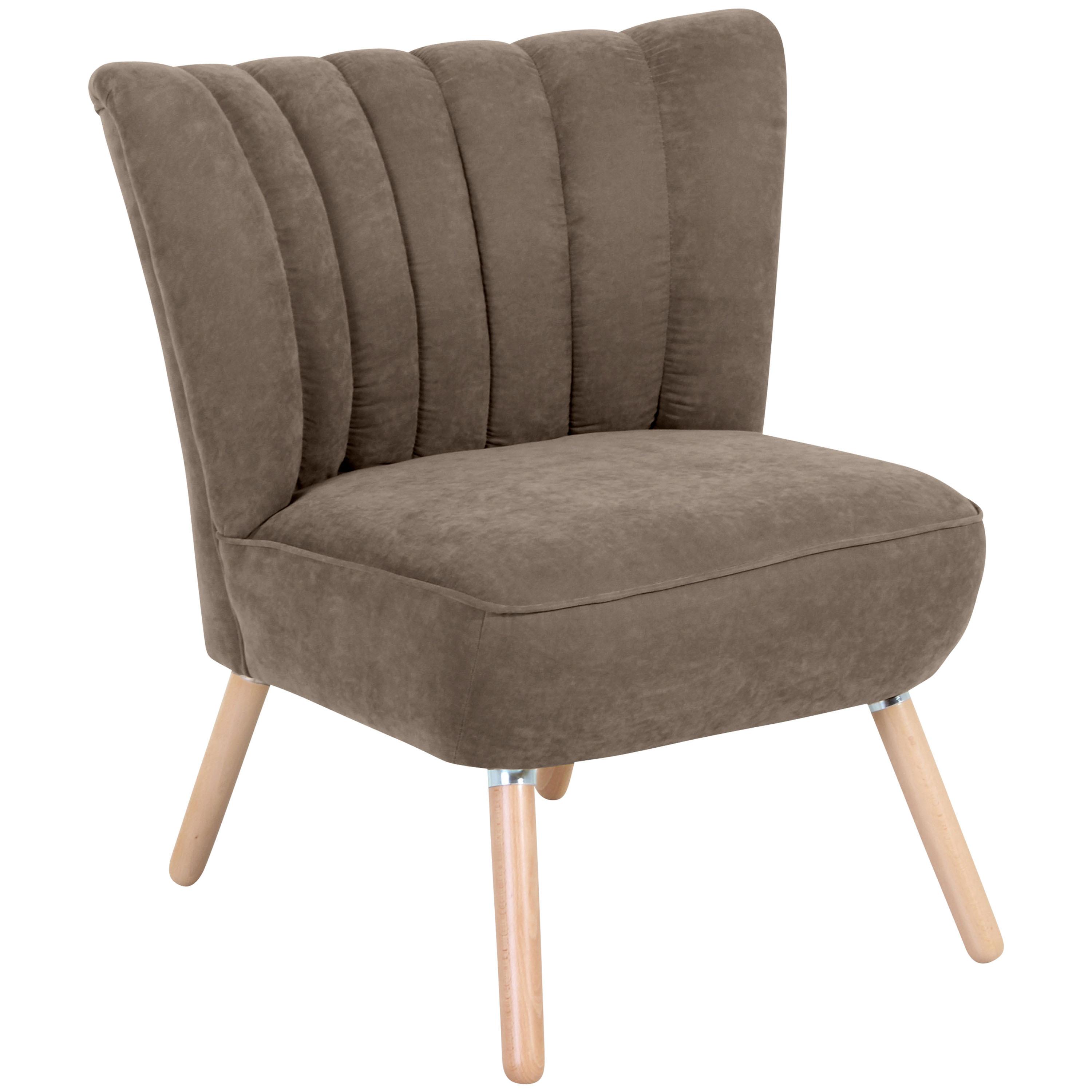 Polsterstuhl Alessandro Hellbraun, Holz-Beine - Hellbraun/Buchefarben, Design, Textil (70/80/66cm) - Max Winzer