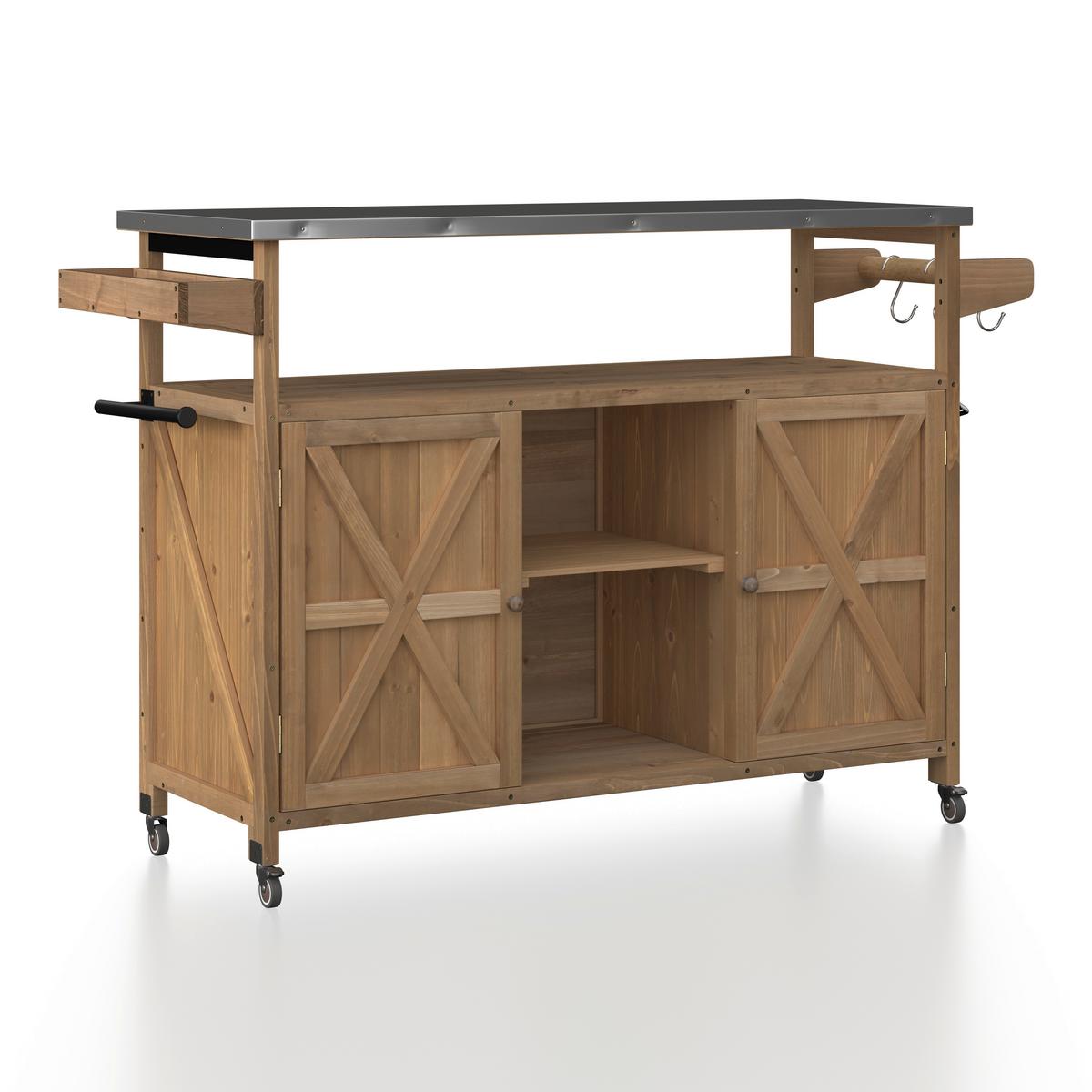 SKŘÍŇ ALI - barvy jedlového dřeva, Moderní, kov/dřevo (143/92/47cm) - Bessagi Garden