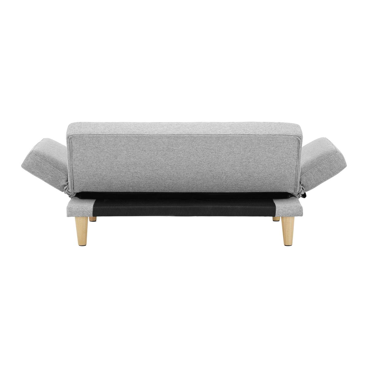 Rozkládací pohovka vhodná pro děti - Jola světlešedá - světle šedá/přírodní barvy, Moderní, dřevo/textil (131/64/73cm) - Bessagi Home