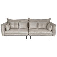 2-sitzer-sofa Sing Grau Cord B: 262 Cm - Schwarz/Grau, Design, Textil (262/91/115cm) - MID.YOU