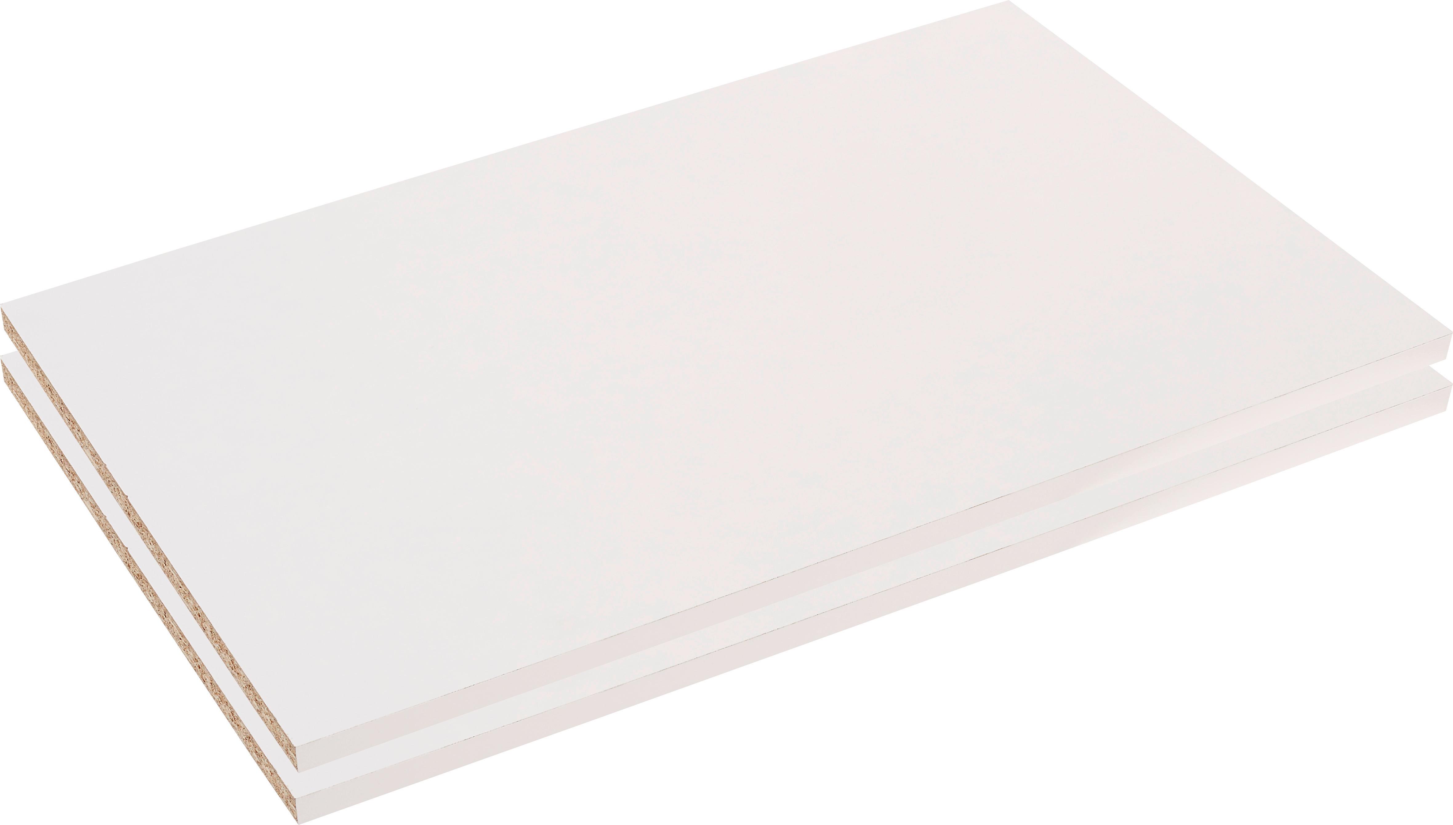 Einlegeböden Malta 2er-Set 82x46,5 cm - Weiß, Holz (83/2,2/46,5cm)