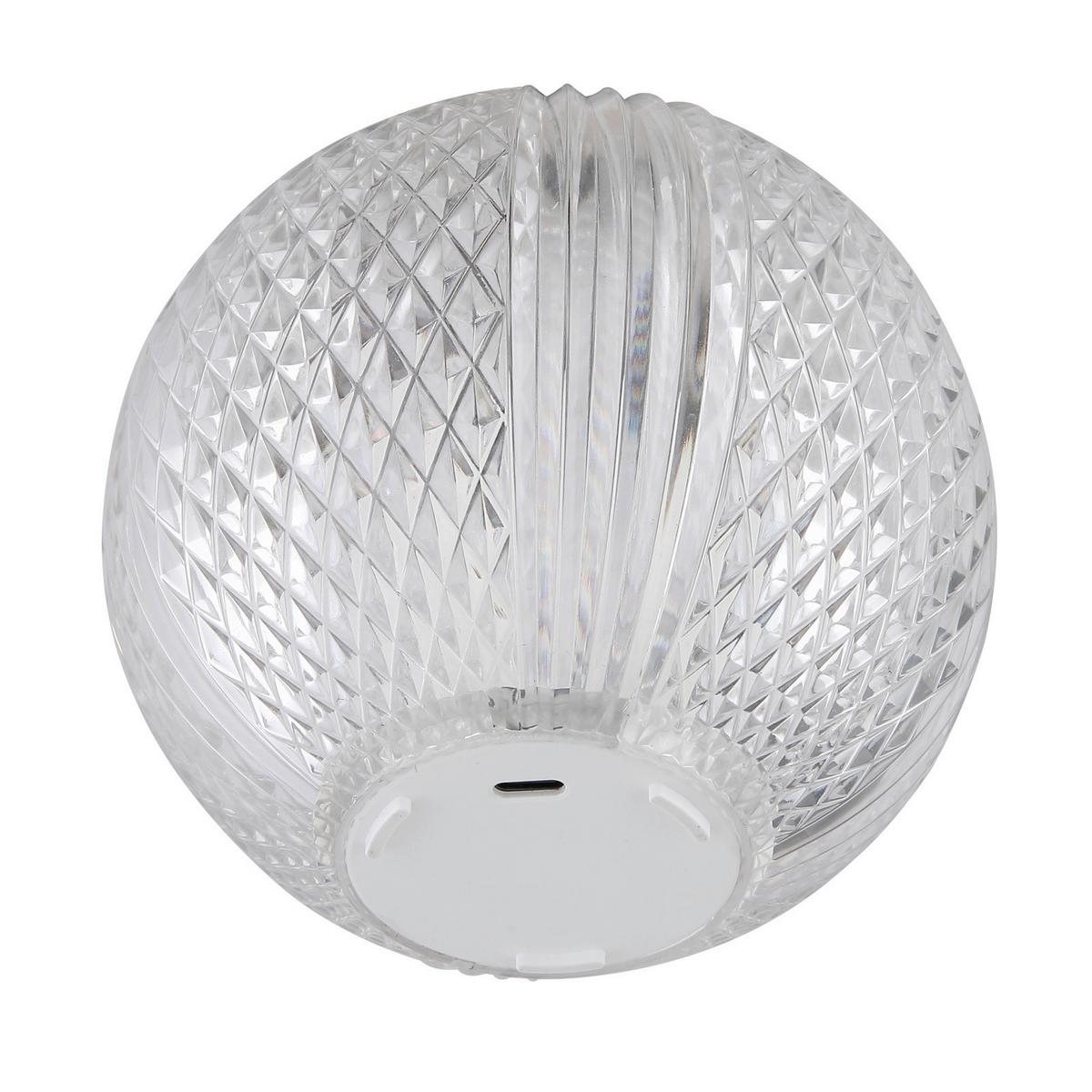 Akku-Tischleuchte 16042t1 - Klar/Transparent, KONVENTIONELL, Kunststoff (12/11.2cm) - Globo