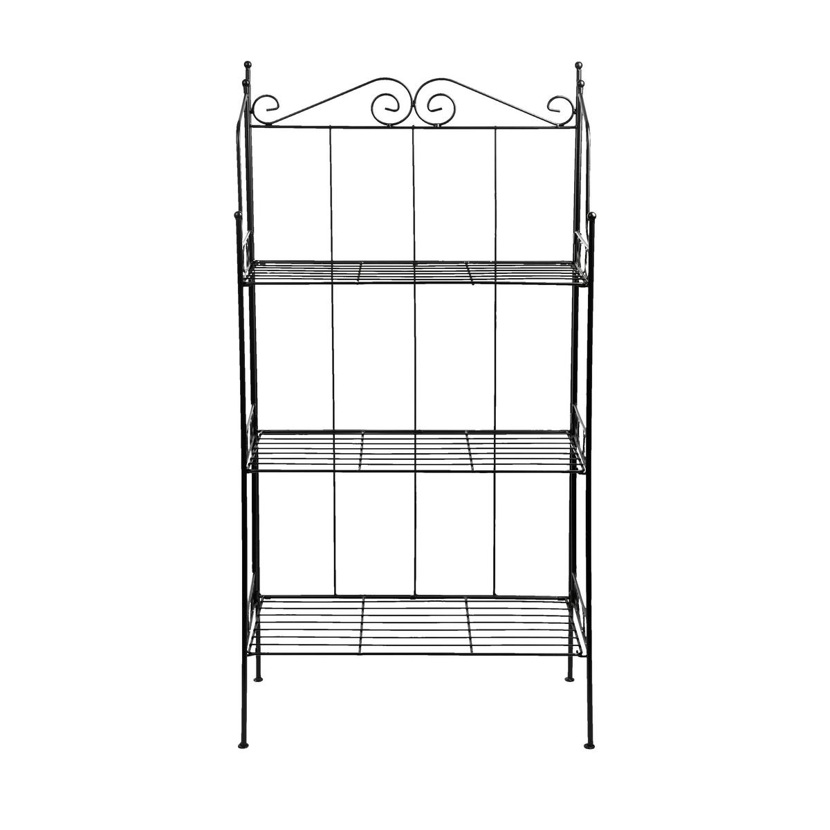 Blumentisch BPH151 - Schwarz, Basics, Metall (56/26/110cm)