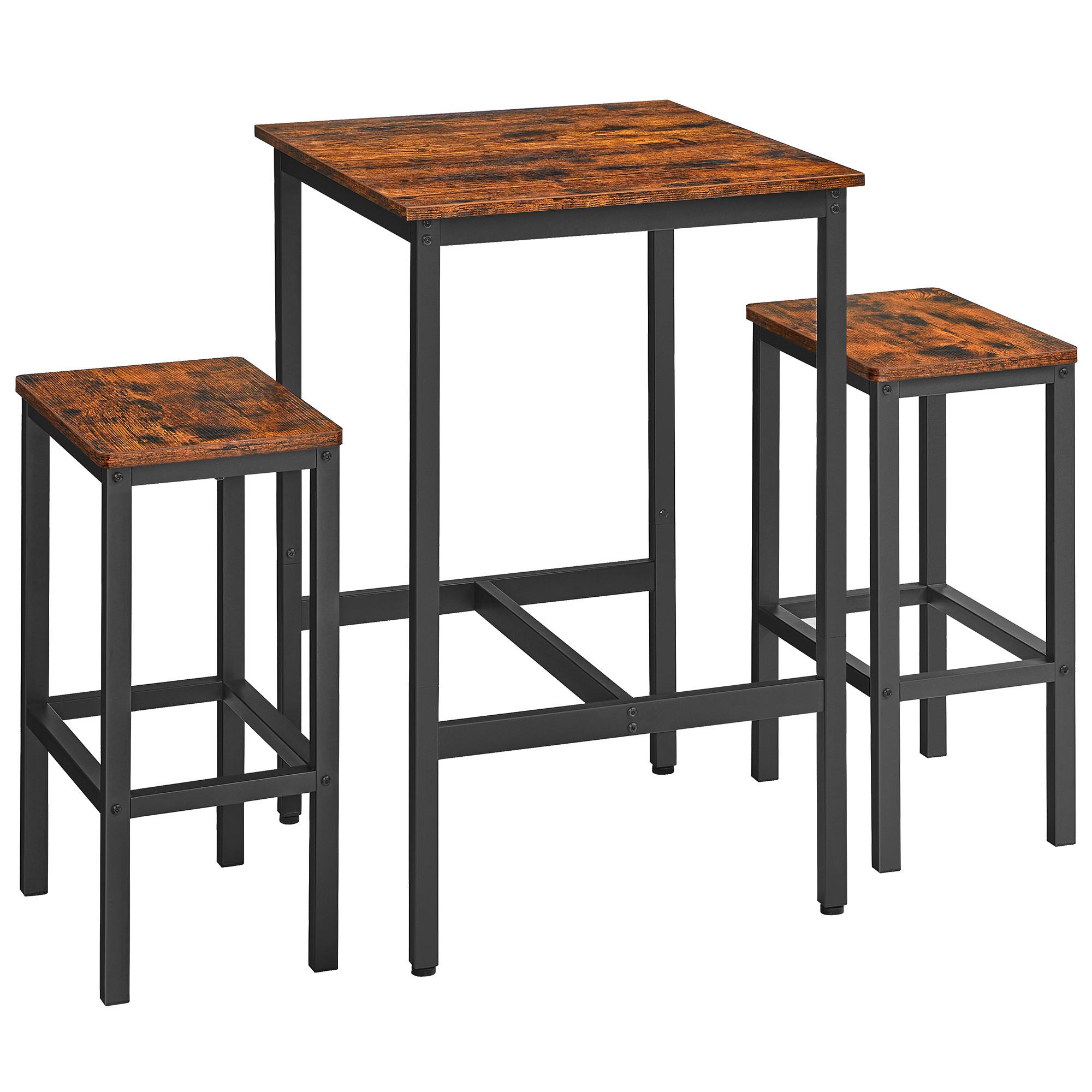 Bar Set Braun, Schwarz B: 60 Cm - Schwarz/Braun, MODERN, Holzwerkstoff/Metall (60/90/60cm) - MID.YOU