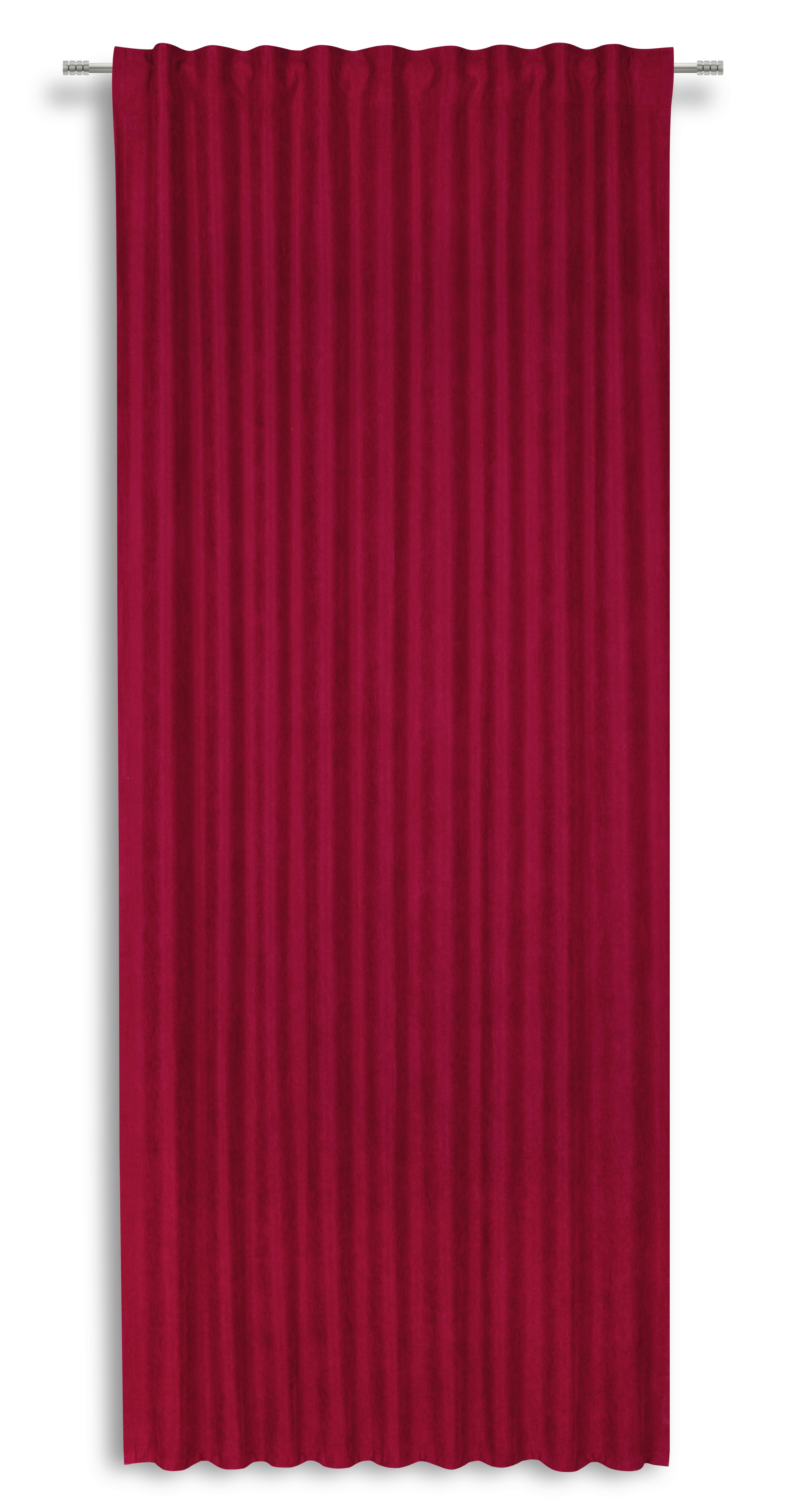 Fertigvorhang Verena - Rot, MODERN, Textil (135/245cm) - Luca Bessoni