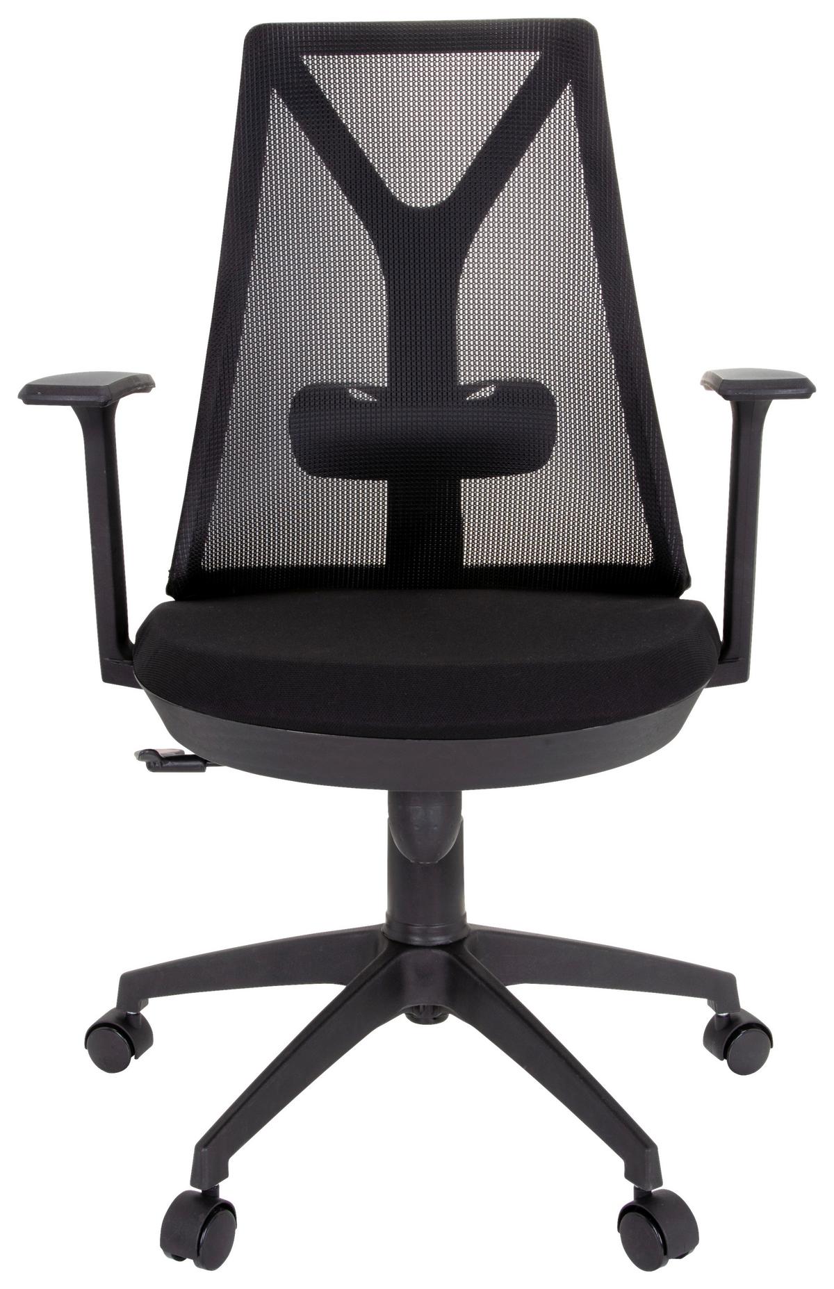 Bürostuhl Falun Basic Schwarz Bis 120 Kg - Schwarz, Basics, Kunststoff/Textil (64/100/60cm) - MID.YOU