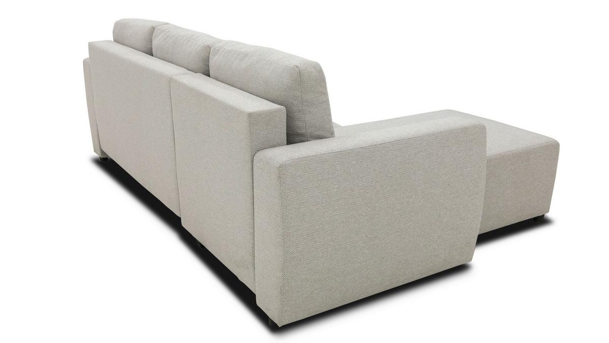 Ecksofa Pharell - Beige/Schwarz, Basics, Textil (155/230cm) - Livetastic